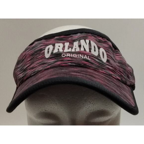 Robin Ruth Sun Visor Hat Cap Original Pink Gray Adjustable Orlando - Picture 2 of 8